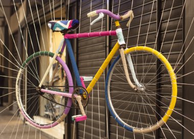 Coloured bicycle