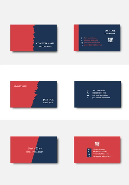 Ensemble Minimal Cartes Visite Conception Pour Les Particuliers Les Entreprises — Photo