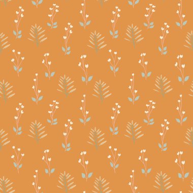 Sonbahar renklerinde yaprakları olan kusursuz vektör deseni. Duvar kağıdı, yapıştırma kitabı, tekstil ve diğer yüzey tasarımı. 