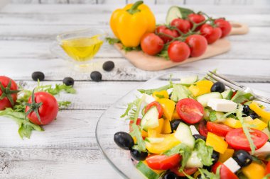 Yunan salatası Üstten Görünüm