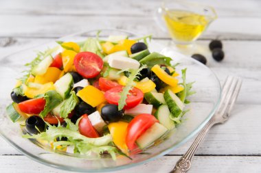 Yunan salatası Üstten Görünüm