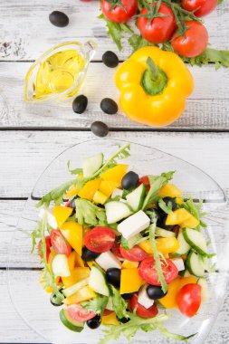 Yunan salatası Üstten Görünüm