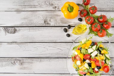 Yunan salatası Üstten Görünüm