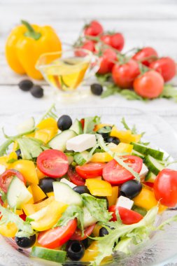 Yunan salatası Üstten Görünüm