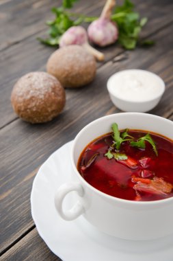 Ukraynalı renkli borsch