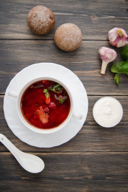 Ukraynalı renkli borsch