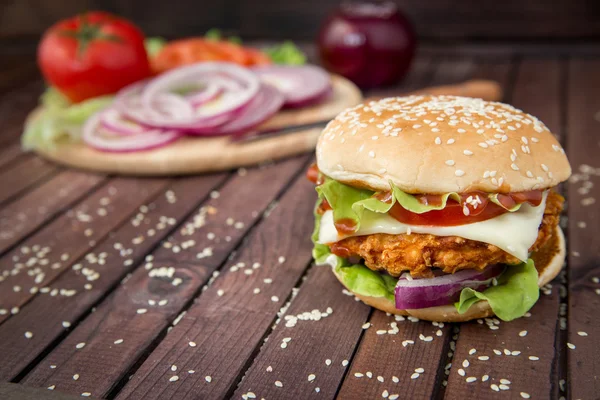 Closeup of homemade burgers — Stock Photo, Image