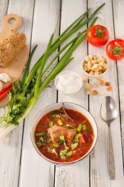 Ukraynalı renkli borsch