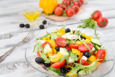 Yunan salatası Üstten Görünüm