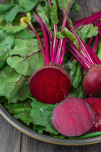 Organic red beets