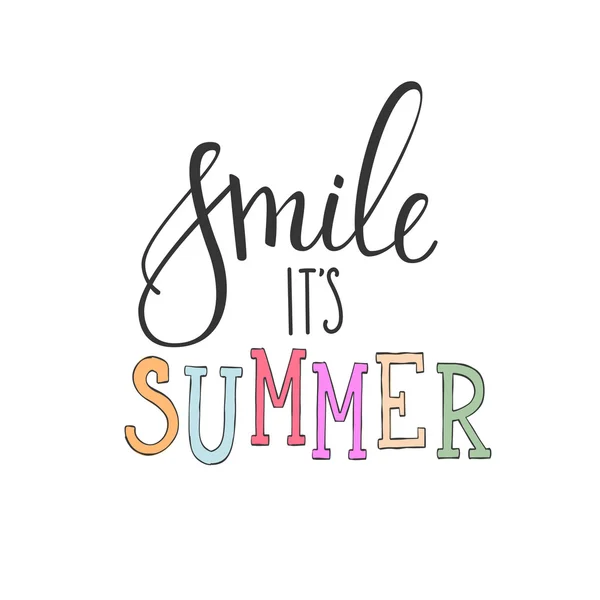 Sorria sua tipografia de verão —  Vetores de Stock