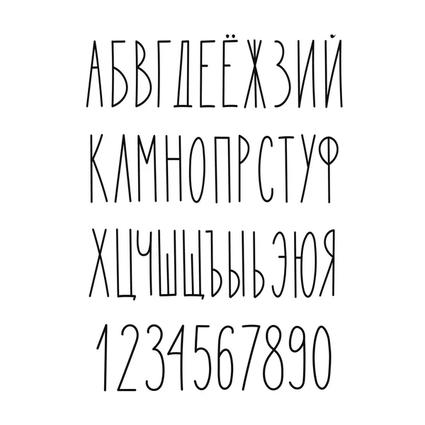 ロシアのキリル狭い文字を落書き — ストックベクタ