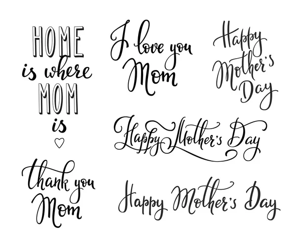 Tipografía feliz día de las madres — Vector de stock