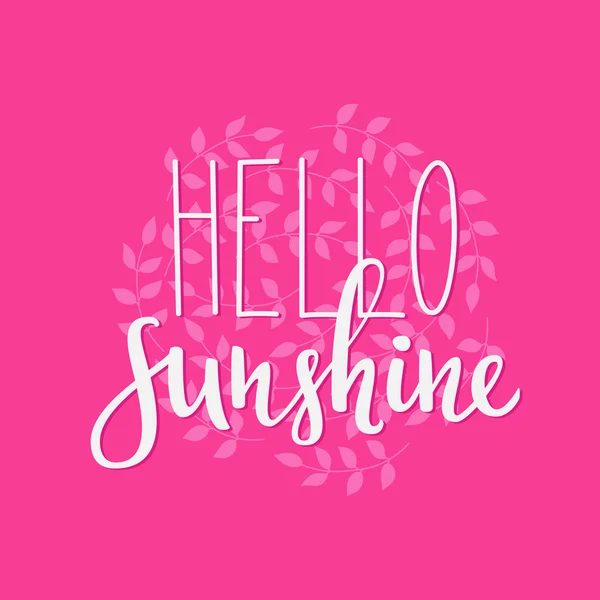 Hola tipografía de verano Sunshine — Archivo Imágenes Vectoriales