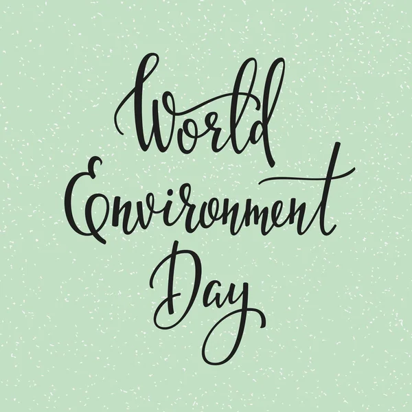 Dia Mundial do Ambiente 5 de junho tipografia citação — Vetor de Stock