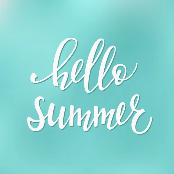 Типография Hello Summer — стоковый вектор