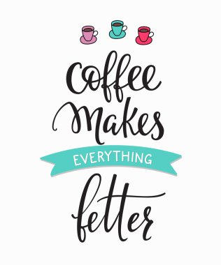 Kahve Kupası tipografi alıntı