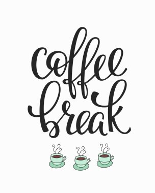 Kahve Kupası tipografi alıntı