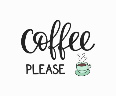 Kahve Kupası tipografi alıntı