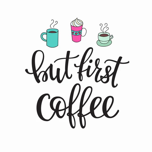 Citar tipografía taza de café — Vector de stock