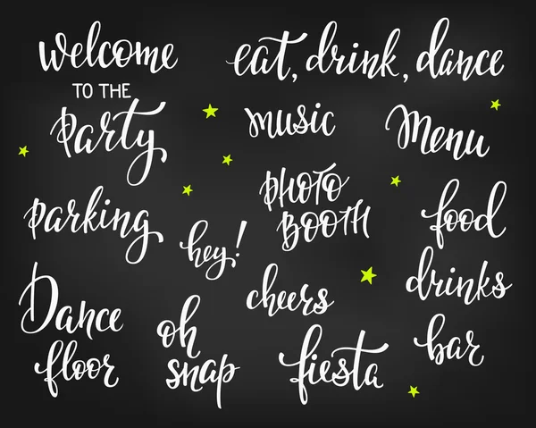 Party lettering set — Stock Vector