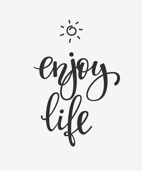 Tipografía de la cita de Enjoy Life — Vector de stock