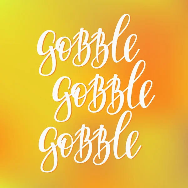 Tipografía de letras de Acción de Gracias de Gobble — Vector de stock