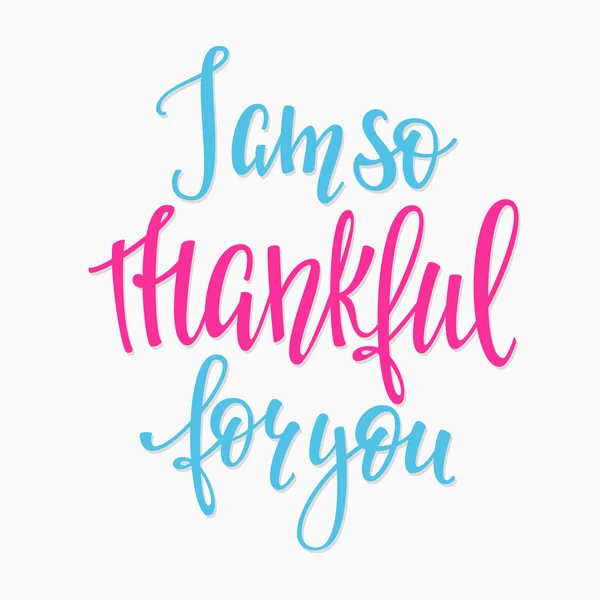 Thankful lettering typography — Stock Vector