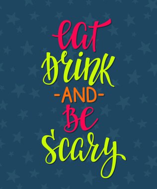 Cadılar Bayramı hat kartpostal 