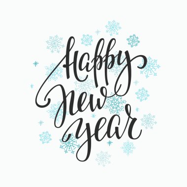 Mutlu yeni yıl hat kartpostal 