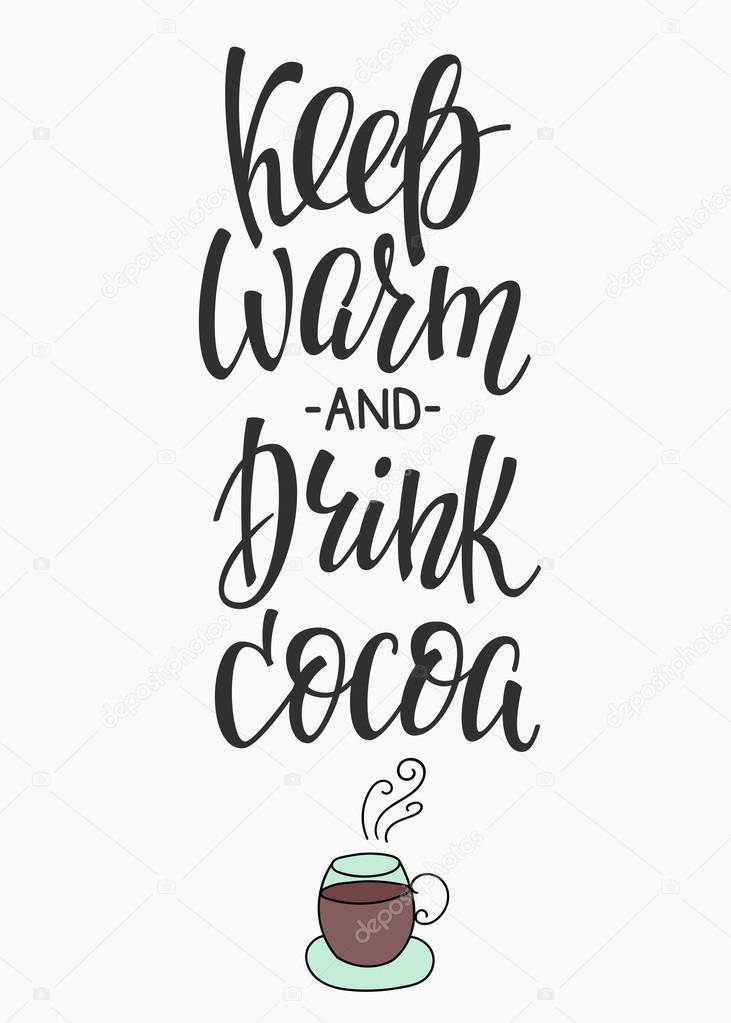 keep warm lettering poster