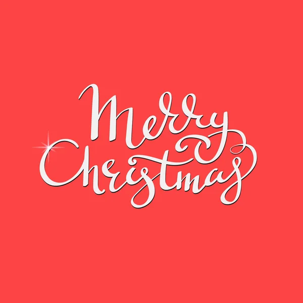 Veselé vánoční nápisy kaligrafie — Stockový vektor