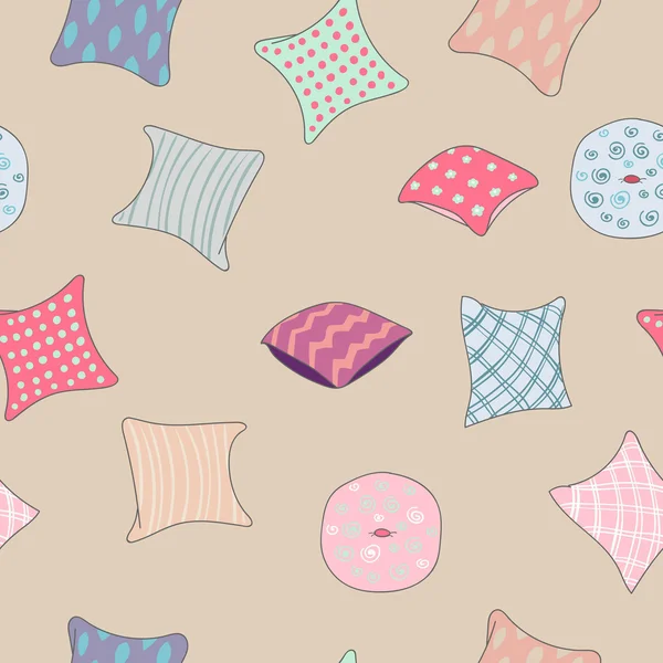 Oreillers colorés coussins motif — Image vectorielle