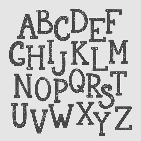 Алфавіт Додола, векторні прості літери, намальовані вручну — стоковий вектор