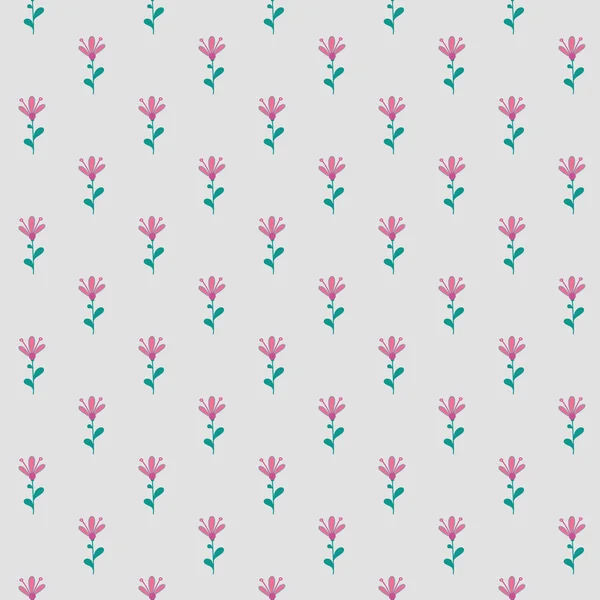 Handgezeichnete Blumen nahtloses Muster — Stockvektor