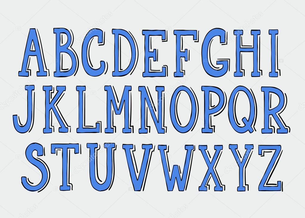 Doodle vector alphabet