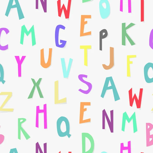 Детский алфавит бесшовный шаблон — стоковый вектор