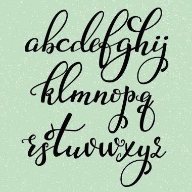 El yazısı fırça stil hat cursive yazı tipi