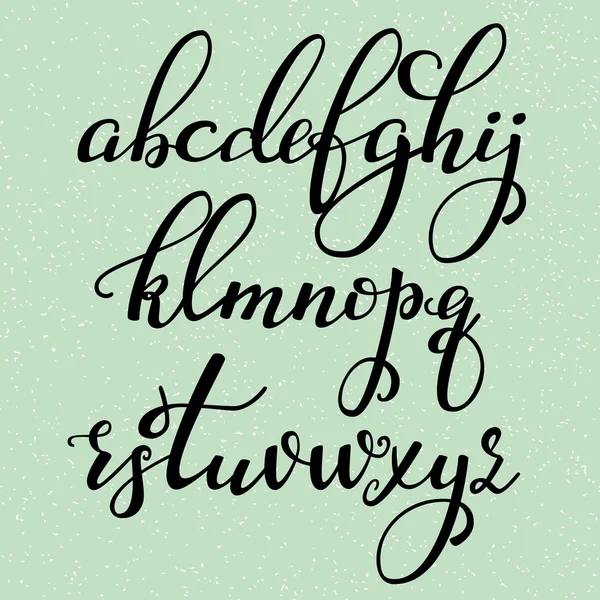 Handgeschreven borstel stijl kalligrafie cursief lettertype — Stockvector