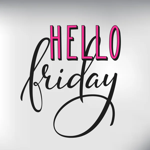 Hello Friday lettering. — Stock Vector