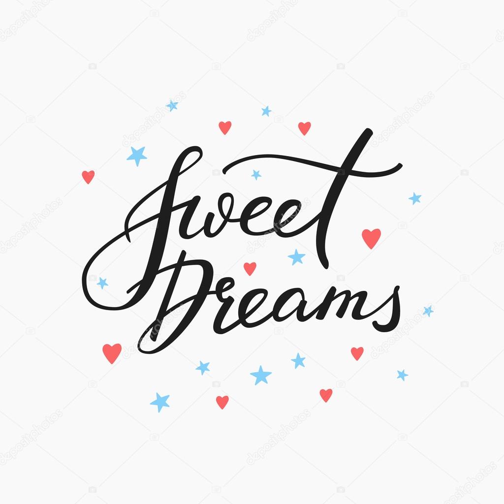 Sweet dreams lettering typography