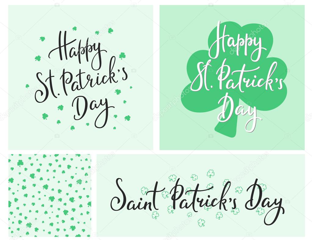 Happy St Patricks day lettering