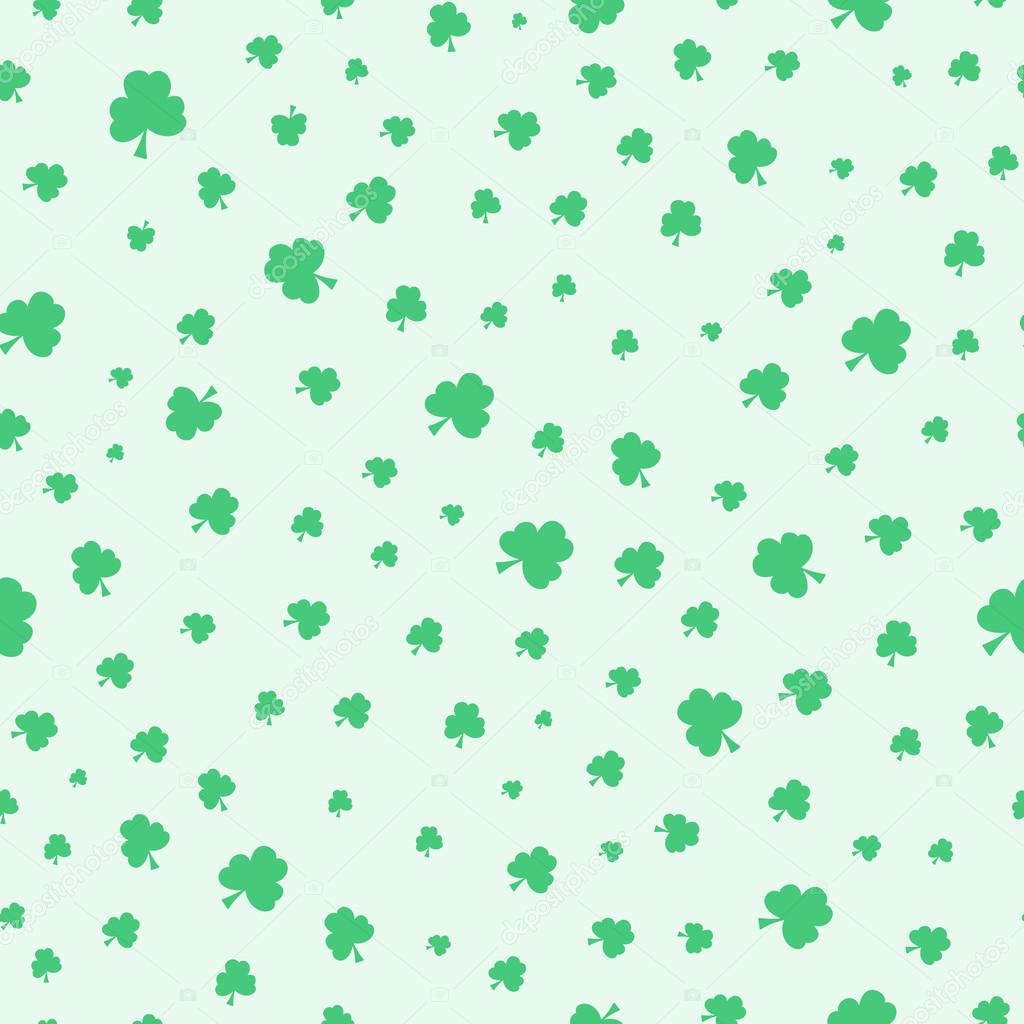 Seamless green clover pattern background