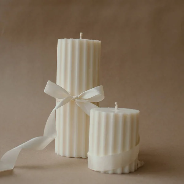 Soy Wax Candles Handmade — Stock Photo, Image