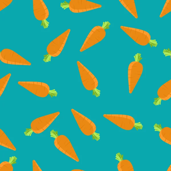 Vector seamless pattern with orange carrots. Print pattern carrot. Cartoon carrots pattern. Carrot background. — Stock Vector