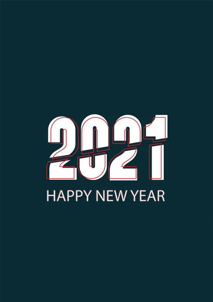 Μοντέρνος Δημιουργικός Σχεδιασμός Καλή Χρονιά 2021 Έννοια Για Banner Αφίσα — Διανυσματικό Αρχείο