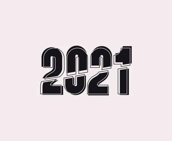 现代创意设计2021年快乐新年元素 — 图库矢量图片