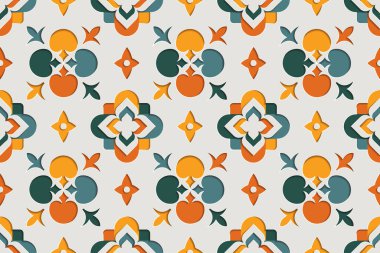 Doğulu süslemeli arabesk deseni. Doğu motifi kağıt biçimi arka plan çizimi