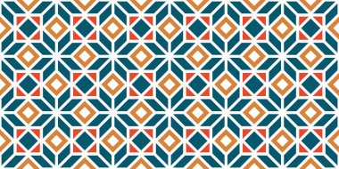 Geometrik şekilli, pürüzsüz Arapça desen