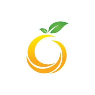 Soyut harf O turuncu logo simgesi düz vektör konsepti basit stil tasarımı